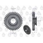 Koło zębate I IV biegu wsteczn C330 Ur